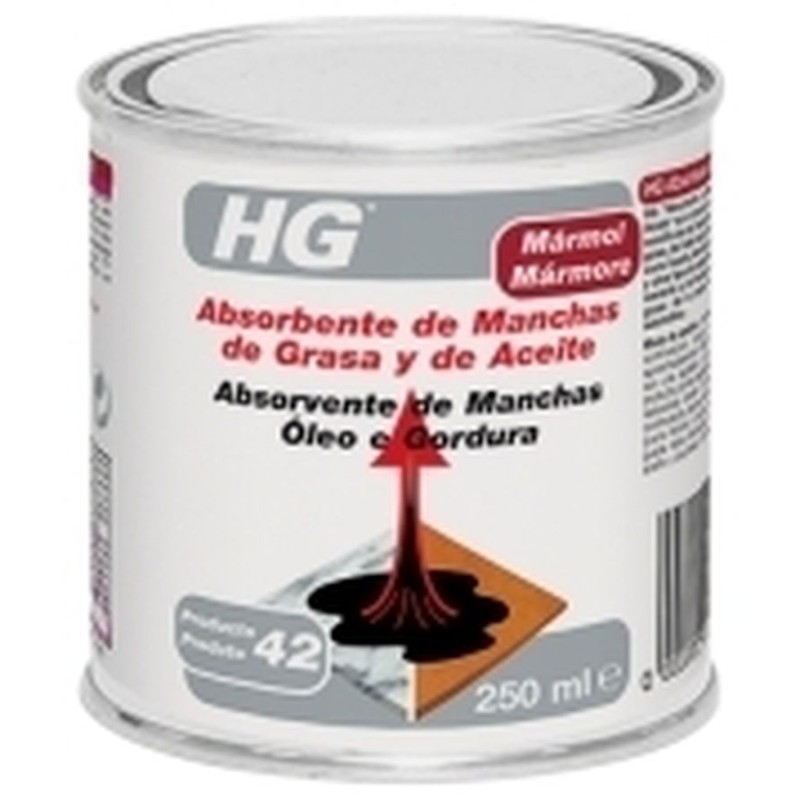 ABSORBENTE DE MANCHAS DE GRASA Y ACEITE 0,25L HG